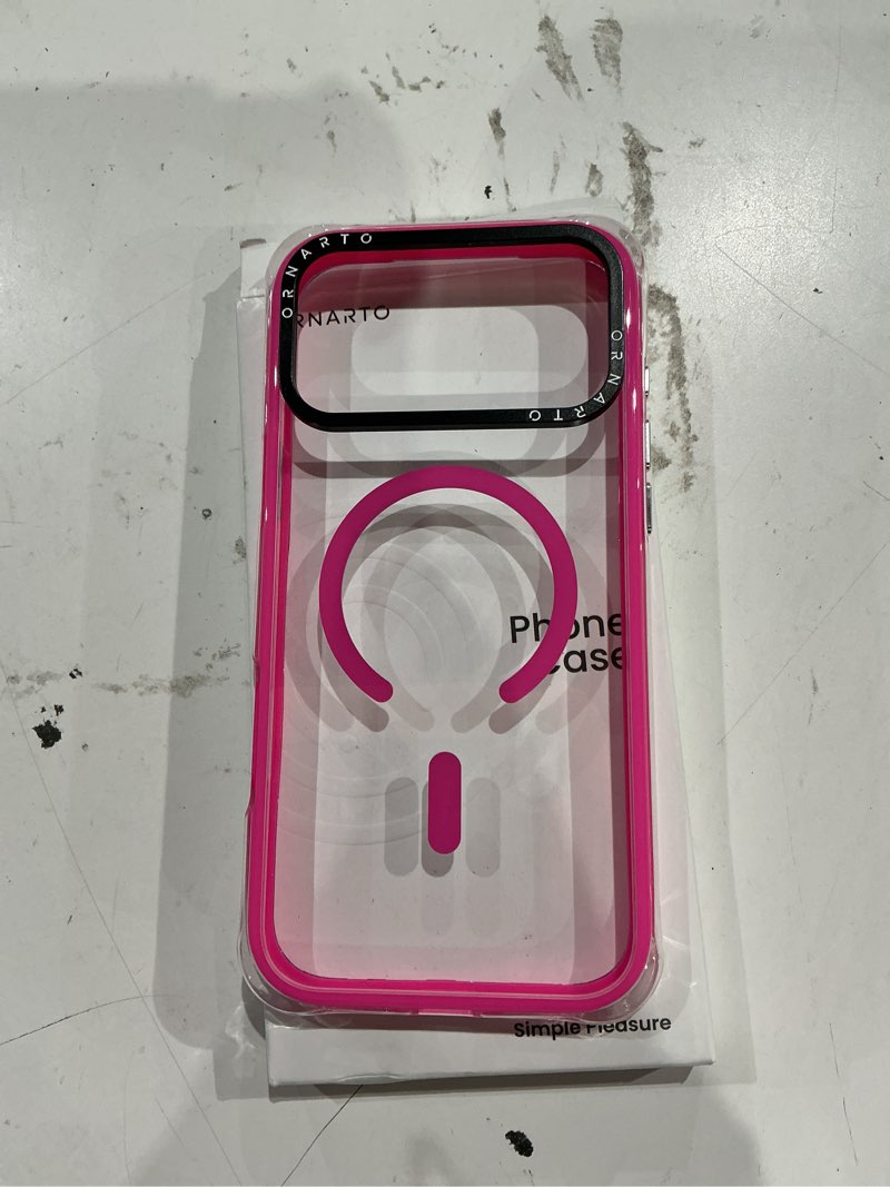 Condition photo showing Good Condition for ornarto air case for iphone 17 pro max clear | military-grade drop protection | camera control button | compatible with magsafe | built-in air phone cover - hot pink hot pink for iphone 17 pro max