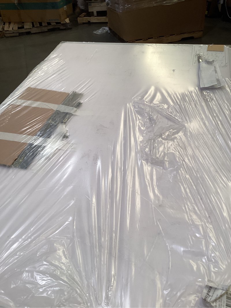 Condition photo showing As Is for Damaged *VIZ-PRO Dry Erase Board/Magnetic Whiteboard, 72 x 48 Inches, Large Wall Mounted Board for School Office and Home 6' x 4'