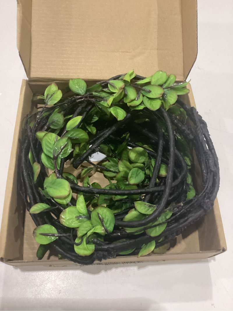 Condition photo showing New/Like New for 4pcs 47.5" artificial ficus branches fake greenery stems faux ficus twig plants green silk leaf spray for home office wedding vase filler banquet home decoration(green) 47inch green 4 pcs