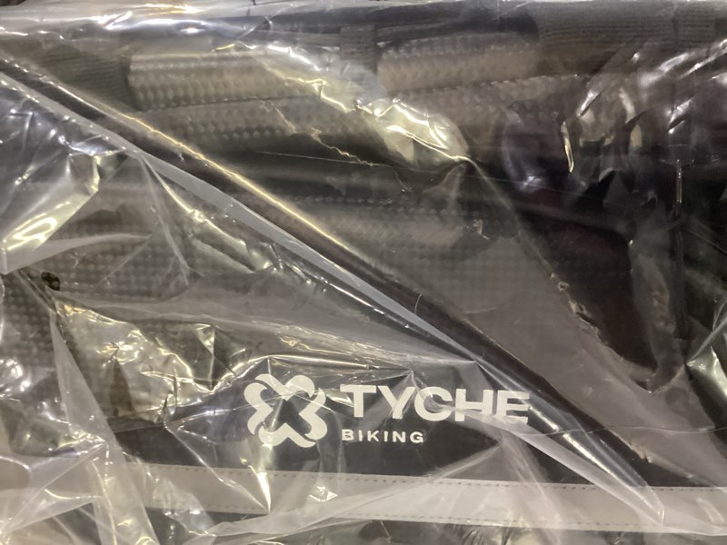 Condition photo showing New/Like New for TYCHE Bike Trunk Bag 35L with Panniers and Phone Holder | Hard Shell Waterproof Carbon Leather 3-in-1 Bag | Expandable Cargo Storage & Cooler Interior | Fits Rear Rack for Ebike, Adult Bicycle