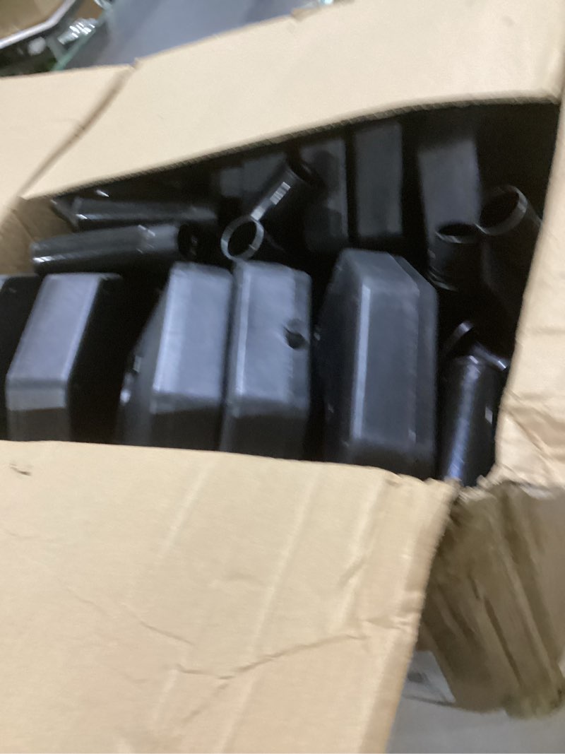 Condition photo showing As Is for Geiserailie 12 Pack Crowd Control Stanchions, Plastic Stanchions Poles with 5FT Black Plastic Chain Crowd Control Barriers with Fillable Base Traffic Delineator Posts for Parking Lot Construction Cone