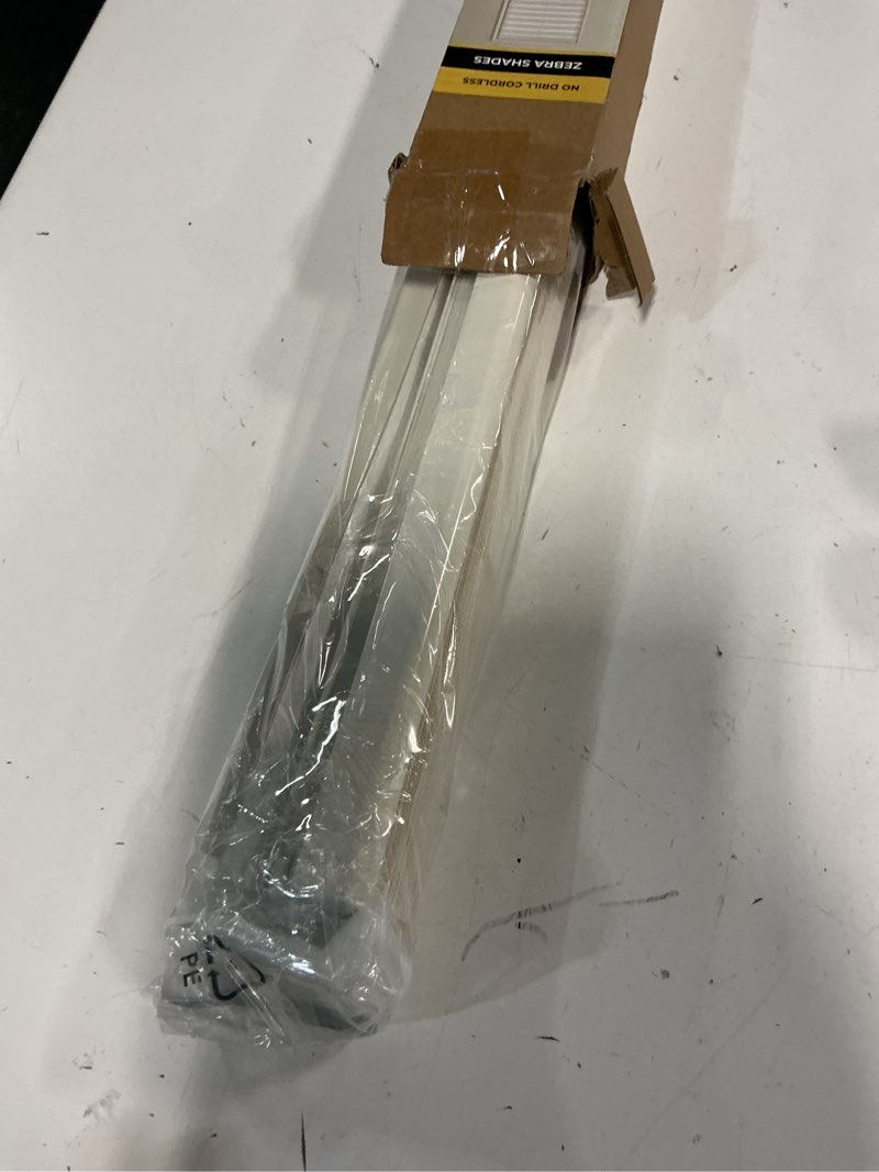 Condition photo showing Good Condition for no drill cordless zebra blinds for windows, linen high precision fabrics, 34" w x 48" h linen - beige linen - beige 34" w x 48" h