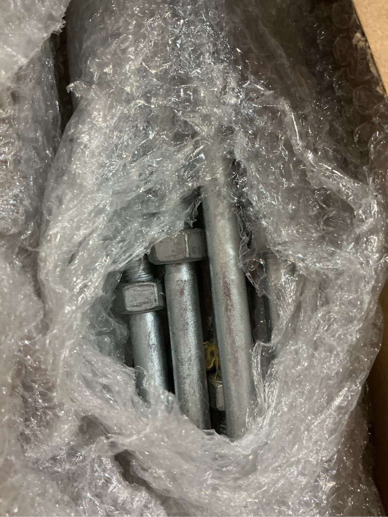 Condition photo showing Good Condition for leifide 8 pack 1/2" x 18" eye bolt with nut, hot dipped galvanized heavy duty rigging zinc eye bolt anchor point for wood chain, wire rope, lifting, construction and outdoor anchoring