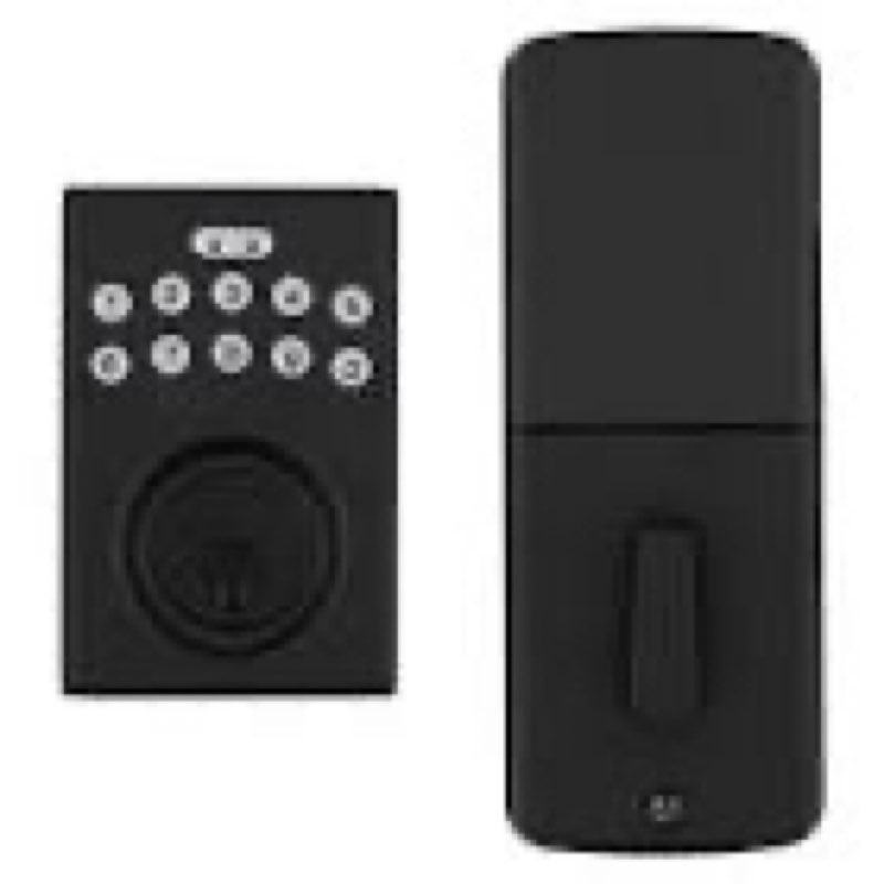 reliabilt electronic keypad deadbolt door lock 5059217 matte black