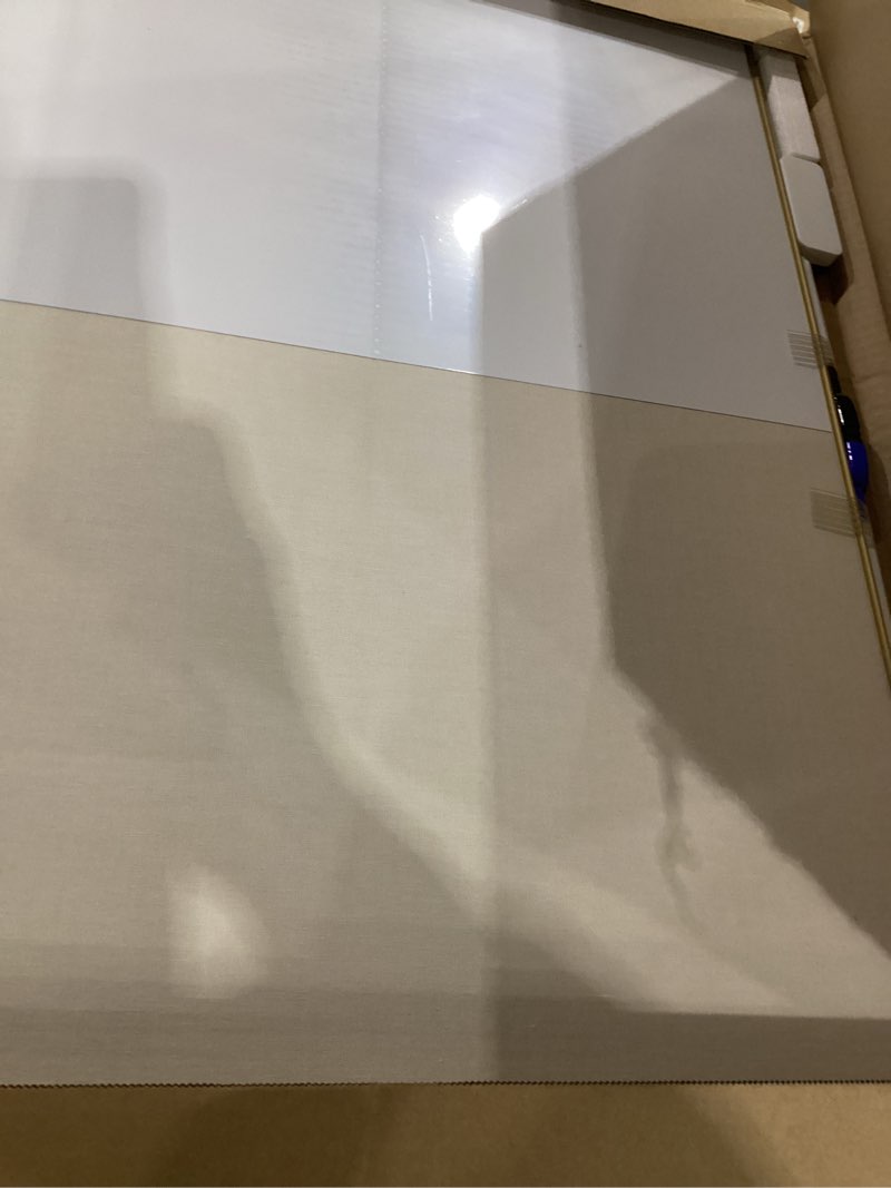 Condition photo showing New/Like New for arcobis dry erase cork board combo, 24"x18" whiteboard with linen for wall, magnetic dry erase bulletin board, vision board for home, office, school, off white