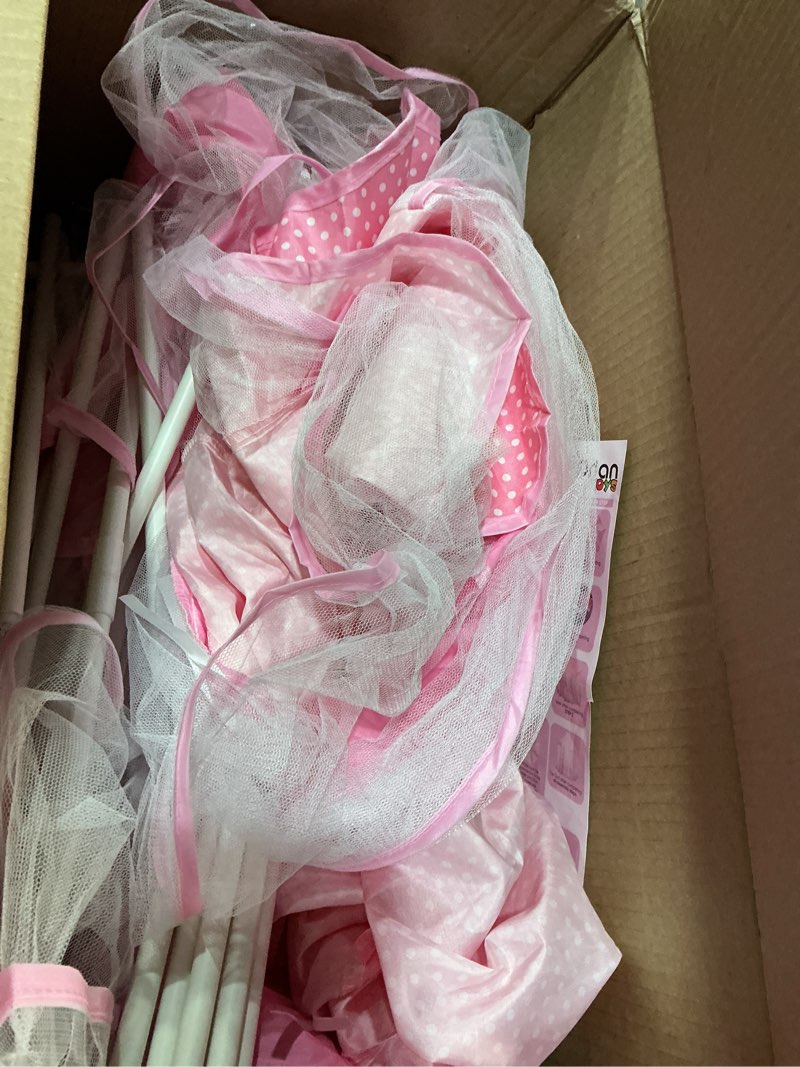 Condition photo showing As Is for ORIAN Princess Castle Playhouse Tent for Girls with LED Star Lights – Indoor & Outdoor Large Kids Play Tent for Imaginative Games – ASTM Certified, 230 Polyester Taffeta. Pink 55"x53".