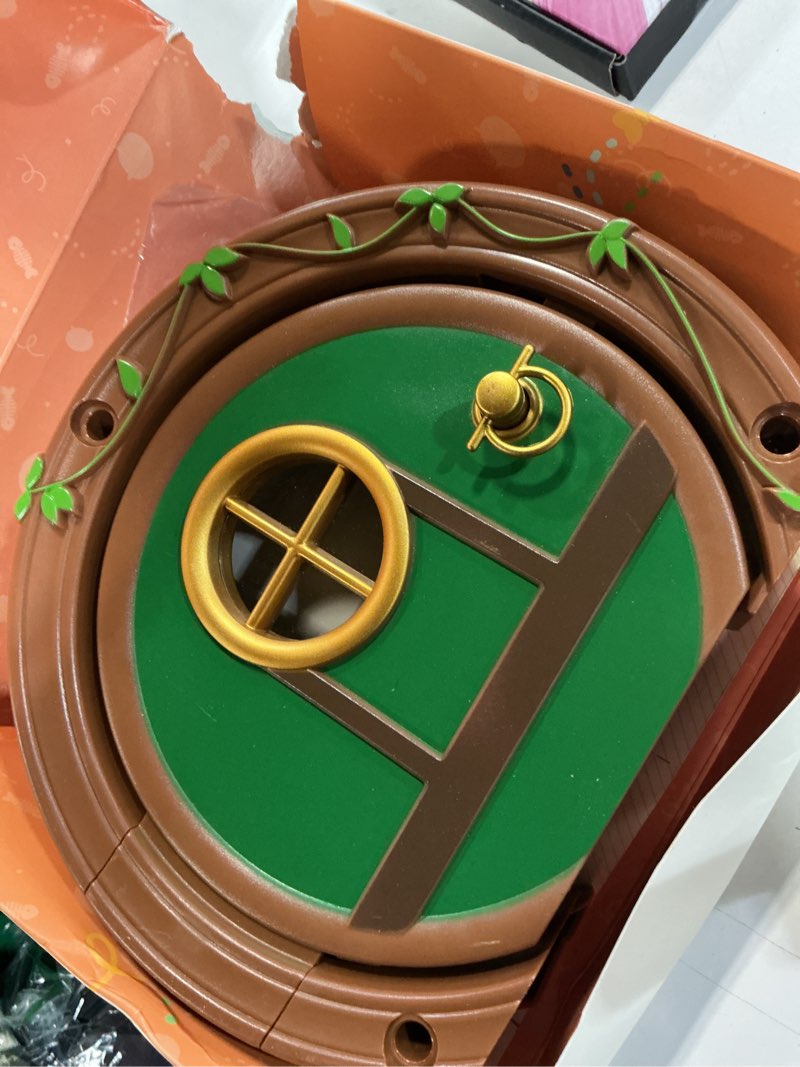 Condition photo showing Good Condition for gnome® door cat door for interior doors - stylish & functional with no flap, lockable, and easy installation, spacious large kitty door for cats up to 20 lbs, private and comfortable pet door brown and green