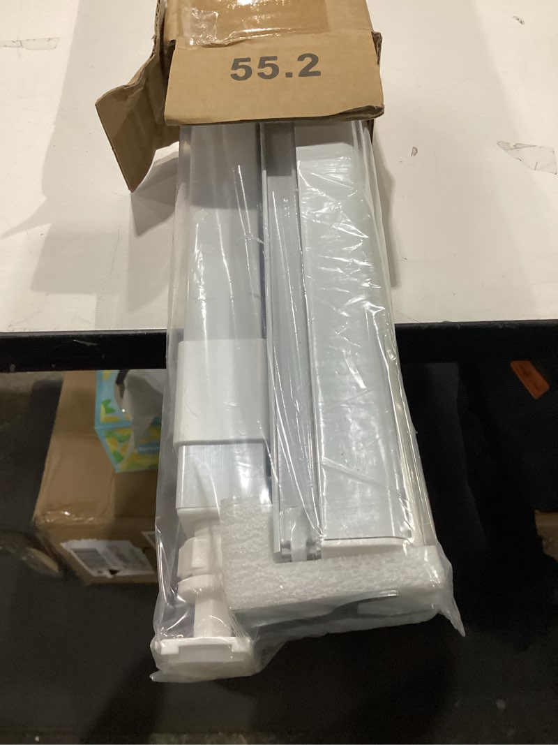 Condition photo showing New/Like New for LazBlinds No-Drill Cordless Zebra Blinds - Dual Layer Light Filtering & Room Darkening, Free-Stop Lift, Easy Install, Day & Night Privacy with Valance for Window 22" W x 64" H, White 22"W x 64"H White