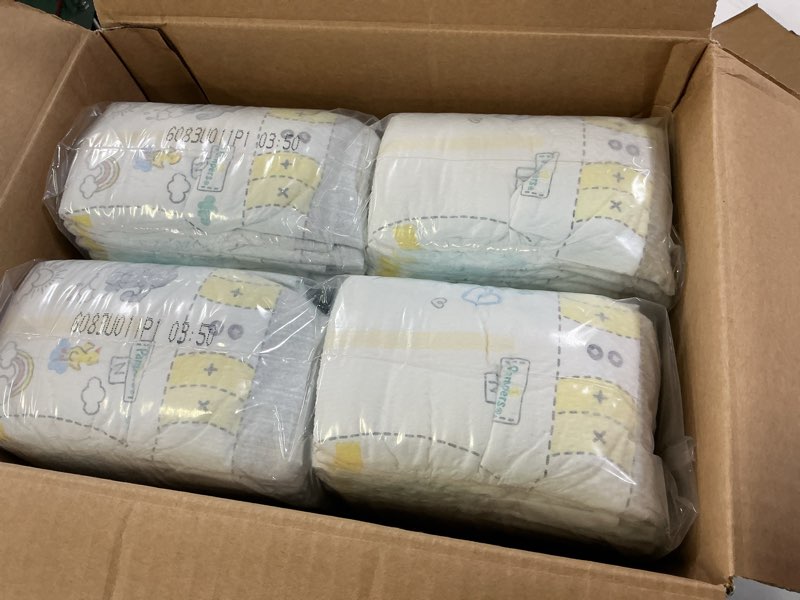 Condition photo showing New/Like New for pampers swaddlers diapers, size 0 (up to 10 lbs), 84 count, absorbent, keeps baby dry and comfortable, skin safe disposable baby diaper (packaging may vary) newborn 84