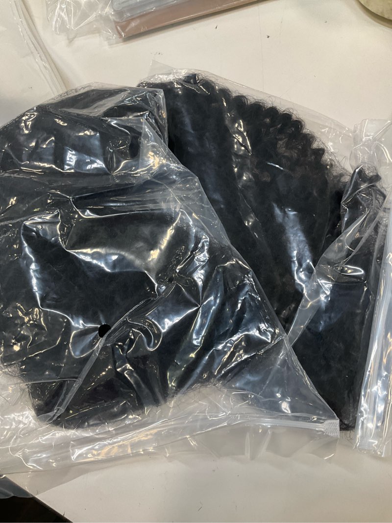 IIFLYDSFA Afro Kinkys Bulk Human Hair 18 Inch 2 Packs 60g Afro Kinkys Curly Bulk Hair for Making Mic