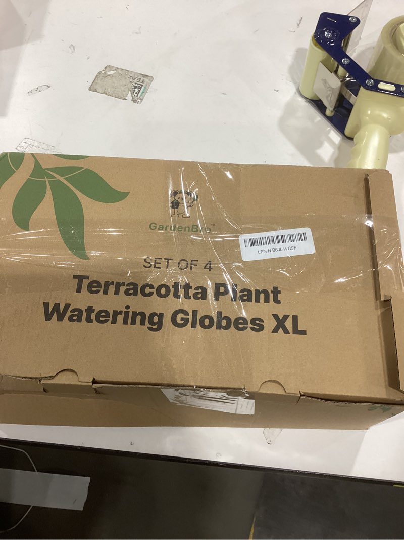 Condition photo showing As Is for 4 pcs ollas terracotta watering pots large - 14 oz terracotta self watering globes for 1-week easy to refill - clay garden olla pots plant waterers while on vacation outdoor & indoor [4pcs large 14oz] 4pcs large 14 oz