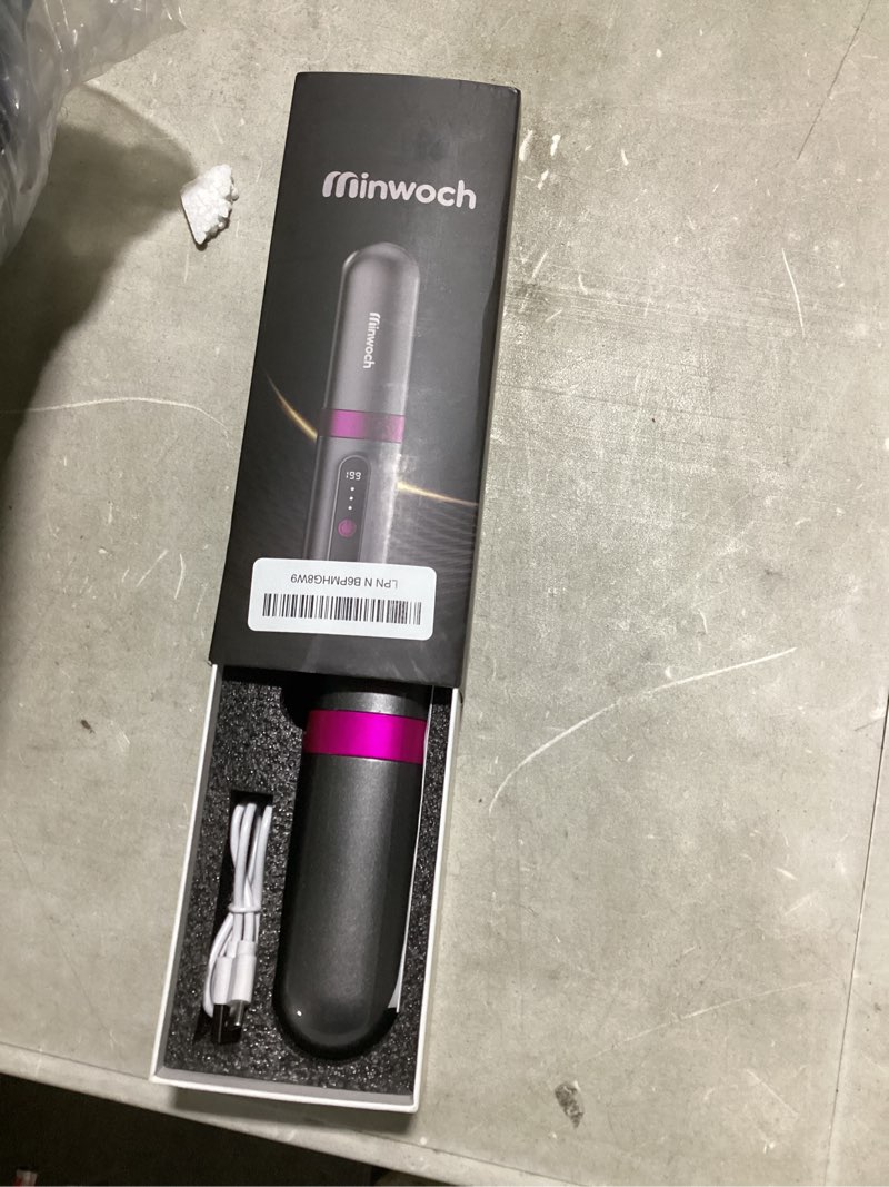 Condition photo showing New/Like New for go brush pro 2026 cordless hair straightener brush, 300m negative ionic anti-frizz, mch fast heating, 3 temp, 4000mah type-c, portable travel styling tool for women silver gray