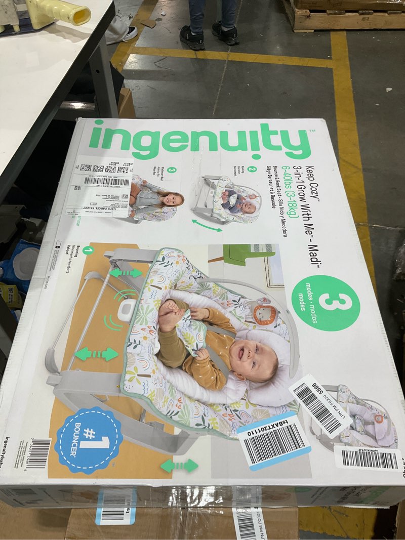 Condition photo showing Good Condition for Ingenuity Keep Cozy 3-in-1 Grow with Me Baby Bouncer Rocker & Toddler Seat - Isle of Palms
