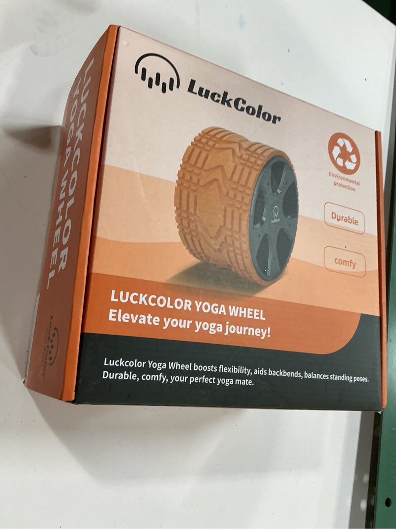 Condition photo showing New/Like New for back roller, back wheel targeted back pain relief, yoga wheel muscle massage, foam roller for trigger point therapy physical, stretching & exercise, 880lbs capacity, 10 inch (orange+black)