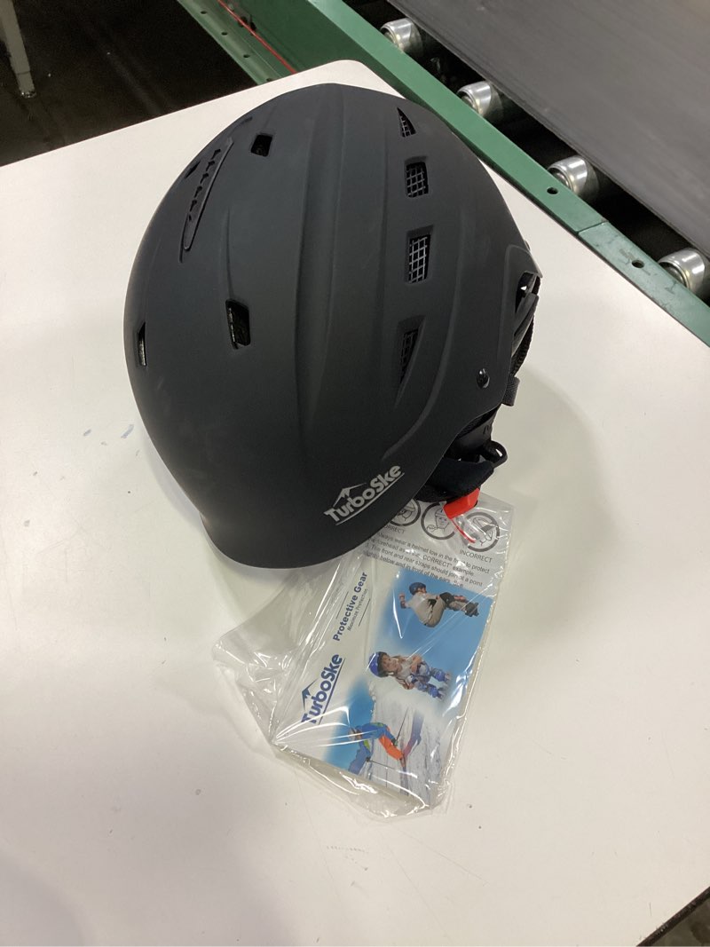Condition photo showing Good Condition for TurboSke Ski Helmet, Snowboard Helmet, Snow Sports Helmet, Audio Compatible for Men Women and Youth Matte Black L (23.25"-24")