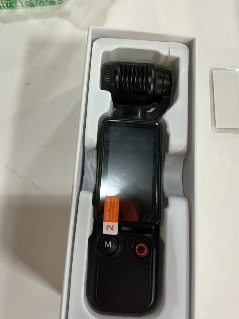 Condition photo showing New/Like New for w & o vlogging camera with 180° rotating lens, pocket body camera with audio & video recording,7-hour battery, handheld pov cameras with 32gb card, easy one-button recording for travel,daily life black