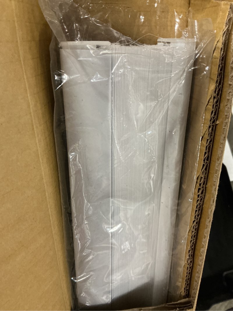 Condition photo showing As Is for Cordless Essential 72” Faux Wood Blinds