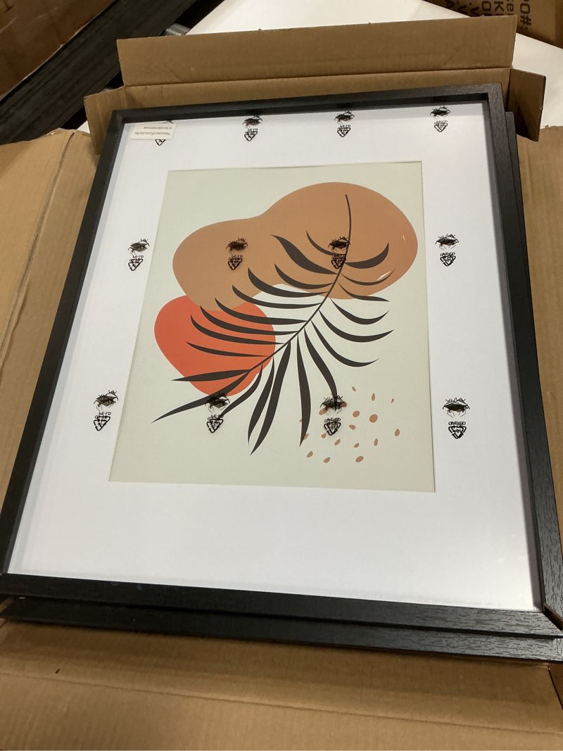 Condition photo showing As Is for 16x20 Frames Set of 3 - Display 11x14 Photo with Mat or 16 x 20 Poster without Mat, Wall Mounting Horizontal and Vertical, Black Black 16x20 in