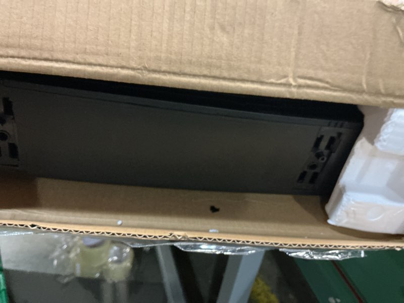 Condition photo showing Good Condition for amazon basics 3-speed box fan for bedroom, portable with carry handle, powerful airflow, 5 blades, lightweight design, 67 watts, 20-inch, black, 6.8"d x 20.86"w x 21.33"h