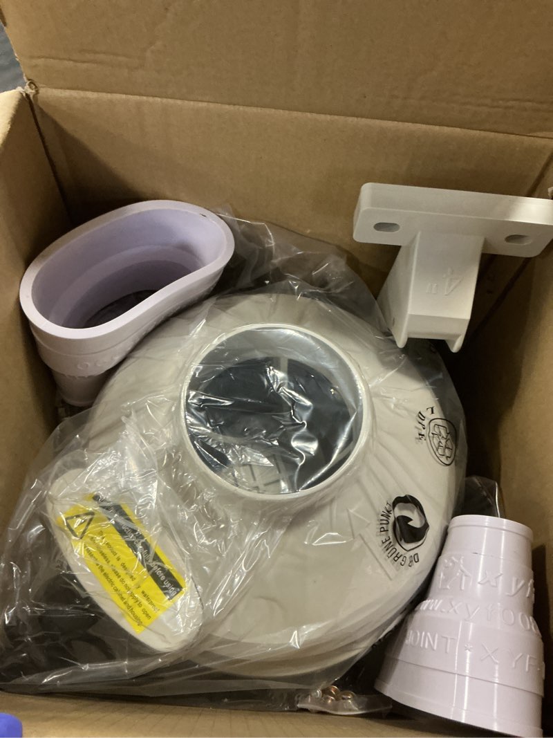 Condition photo showing Good Condition for 4 inch Radon Fan Installation Kit -Inline Centrifugal Fan with Rubber Couplers (4 inch x 3 inch) and Air Pressure Indicator 260CFM