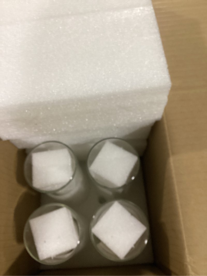 Condition photo showing New/Like New for sandraheer 12-pack white pillar candles with clear hurricane glass vases - 3-size set for wedding table centerpieces, home decor | windproof candle holders white 12