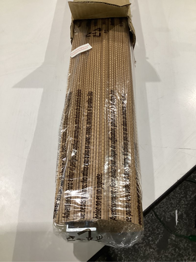 Condition photo showing Good Condition for NO Drill Cordless Bamboo Roman Shades, Windows Size 36" W × 64" H - Carbonized Carbonized 36" W × 64" H?Window Size?
