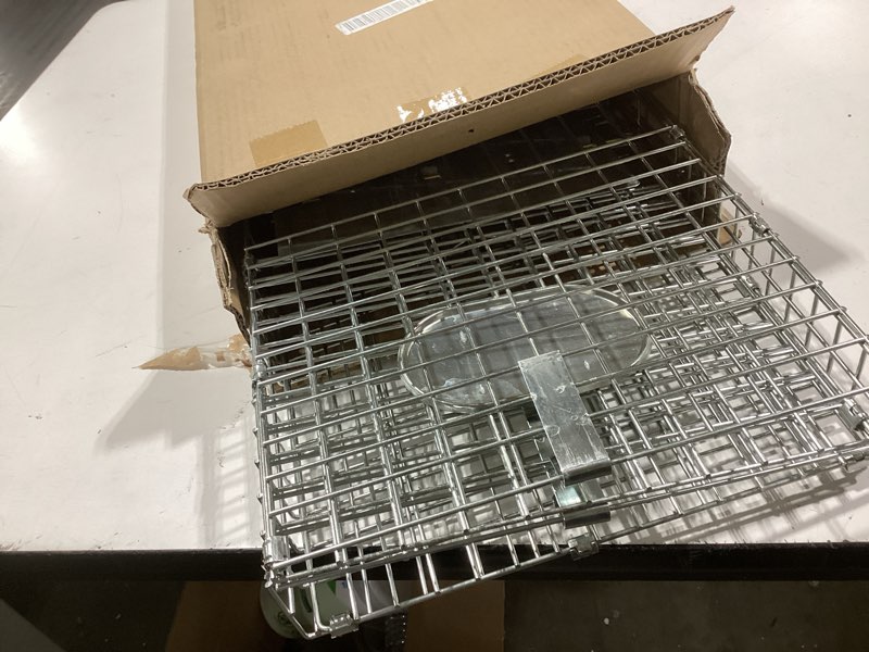 Condition photo showing As Is for SZHLUX 32" Live Animal Cage Trap, Heavy Duty Folding Raccoon Traps, Humane Cat Trap for Stray Cats, Raccoons, Squirrel, Skunk, Mole, Groundhog, Armadillo, Rabbit, Catch and Release SZ-HXL8130-NEW