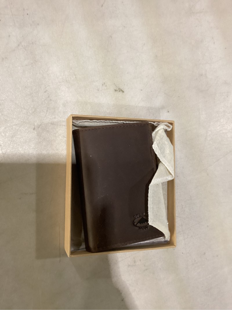 Condition photo showing Good Condition for stealth mode trifold leather wallet for men with id holder and rfid blocking (brown)