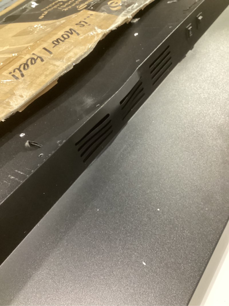 Condition photo showing As Is for (dented)comfee' range hood 30 inch ducted ductless vent hood durable stainless steel kitchen hood for under cabinet with 2 reusable filter, 200 cfm, 2 speed exhaust fan