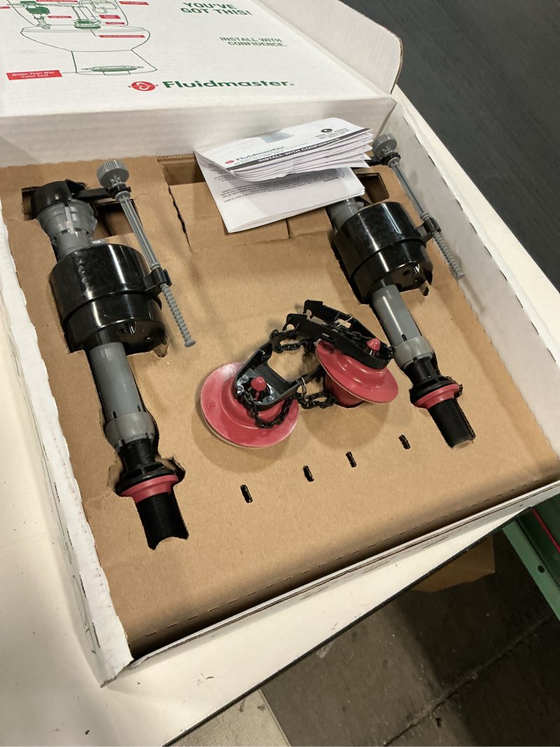 Condition photo showing Good Condition for fluidmaster k-400a-5004 universal toilet fill valve and 2 in. toilet flapper repair kit 2- pack kit