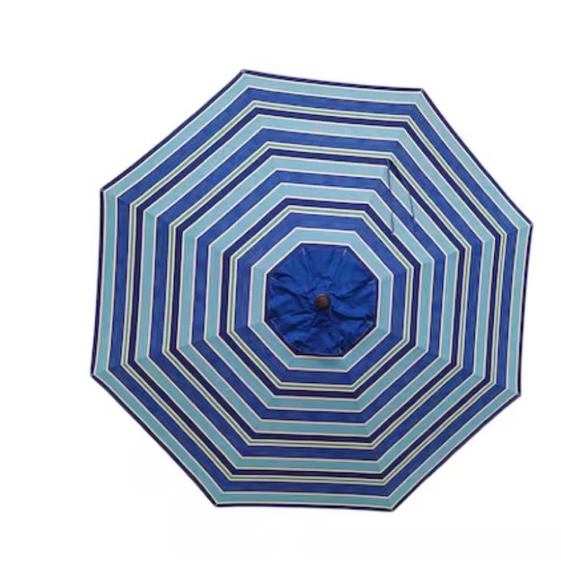 allen + roth 9-ft Aluminum Blue Auto-tilt Market Patio Umbrella