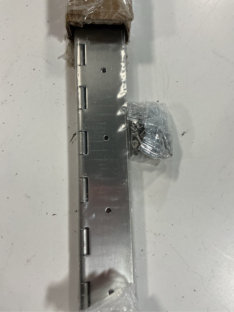 Condition photo showing New/Like New for heavy duty piano hinge 30 inch x 3 inch width stainless steel piano hinge 2 pack 0.060'' thick continuous hinge for heavy duty cabinet furniture metal plate door toolbox wooden box industrial project 30 inch-1 pair