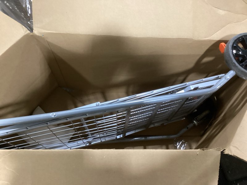 Condition photo showing Good Condition for Amazon Basics Foldable Shopping Utility Cart with 360-Degree Wheels, Easy Assembly, Black, X-Large