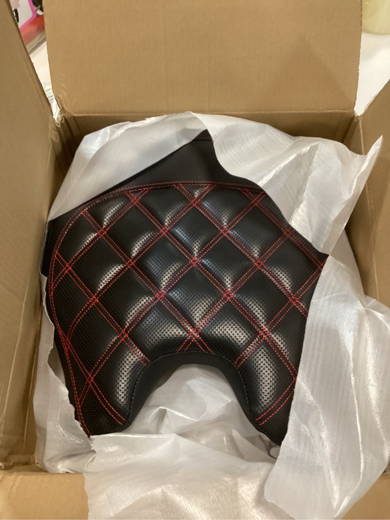 Condition photo showing New/Like New for Driver Seat for the Can-Am Ryker 600 900 / Rally Edition (2019-2025), Sport (2022-2025) | Black Wide Comfort Rider Seat Replace #219401254 (Red String)