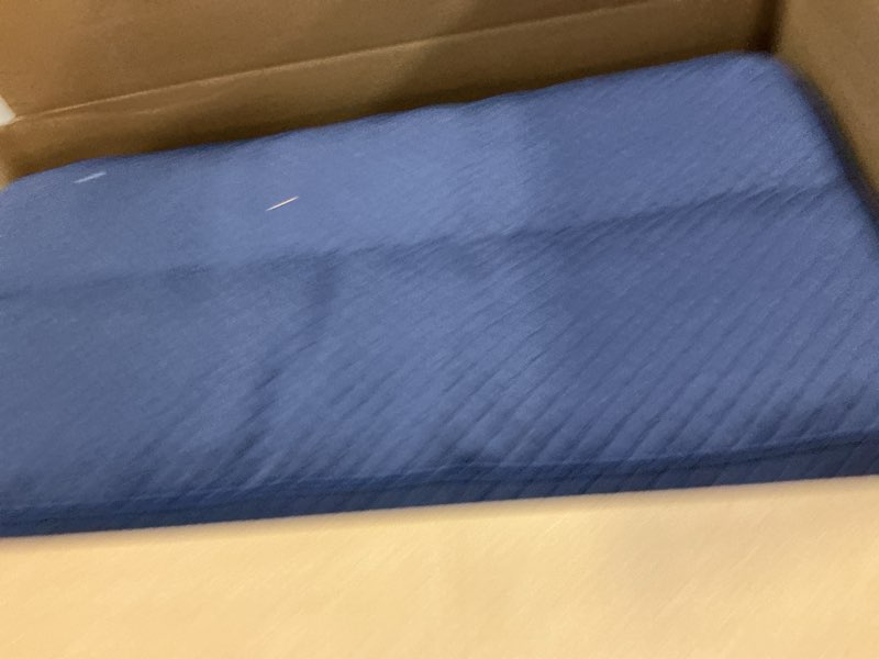 Condition photo showing Good Condition for HOMBYS Shredded Memory Foam Knee Pillow for Side Sleepers, 5.5" Height Pillow Between Legs for Aligns Spine & Relieves Pressure Hip & Leg Elevation, Supportive Pillow for Pregnancy, Sciatica,Navy Blue Height-5.5" Navy Blue