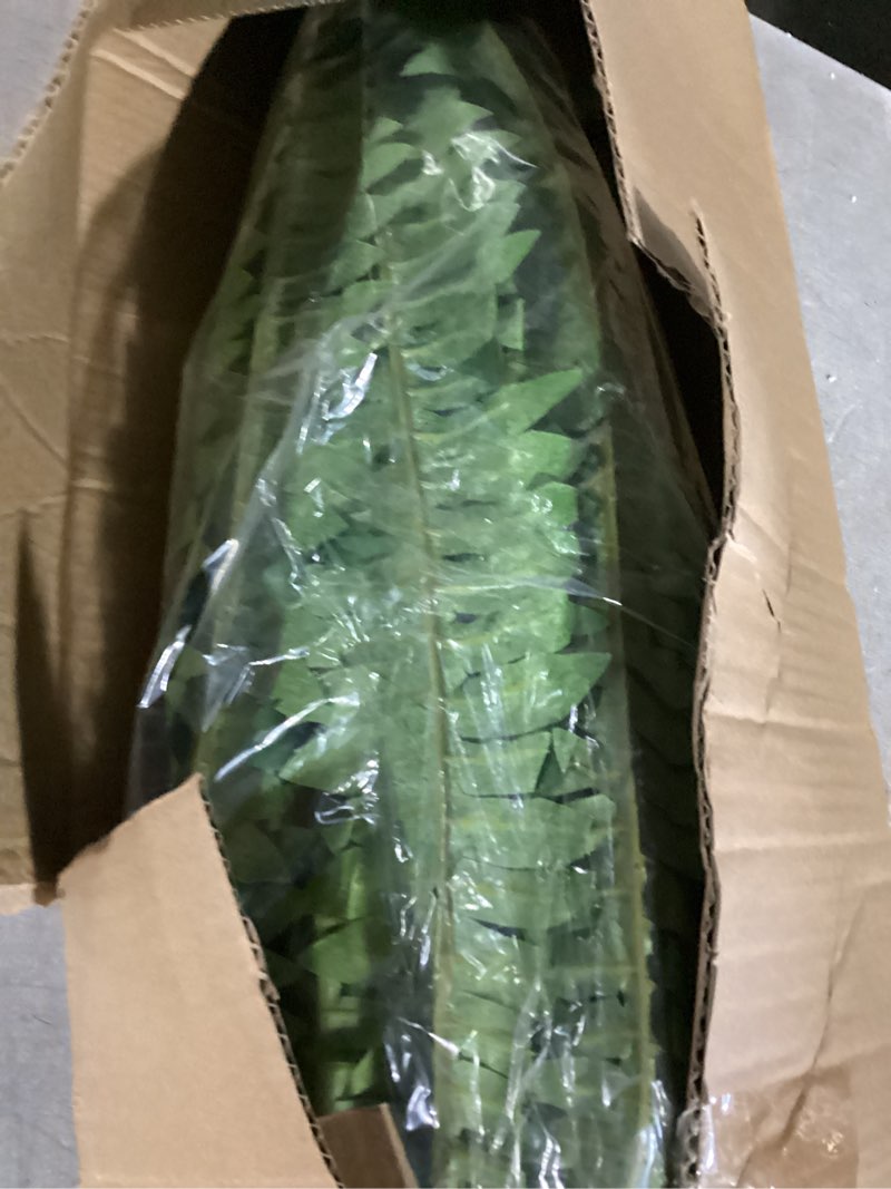 Condition photo showing Good Condition for Single Silky Artificial Boston Fern Bush, 49Inch Large Artificial Ferns for Outdoors, Large Faux Ferns Artificial Plants,Suitable for Decorating Office, Living Room Faux Greenery,95Branches
