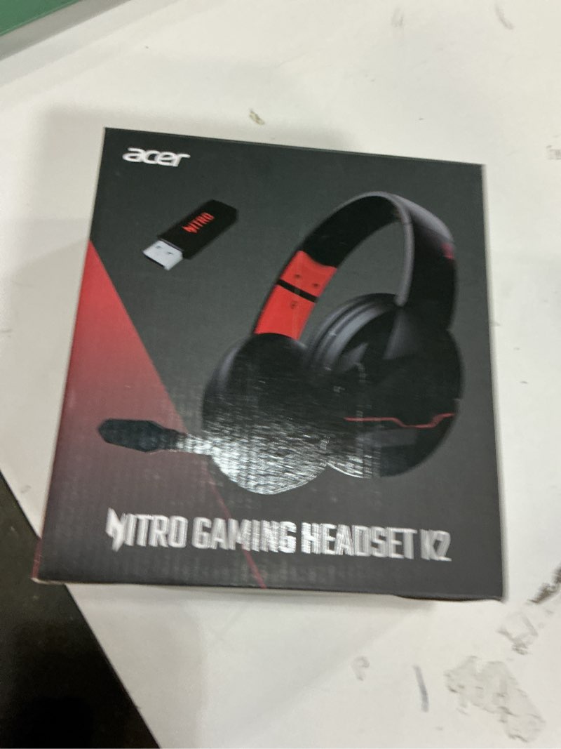 Condition photo showing New/Like New for acer Wireless Gaming Headset, PS5 Headset with 2.4GHz for Ps5, Ps4, PC, Switch, Bluetooth 5.3 + 100Hrs Gaming Headphones with Noise Canceling Mic for Laptop, Mobile, Mac, 50mm Drivers (Red)