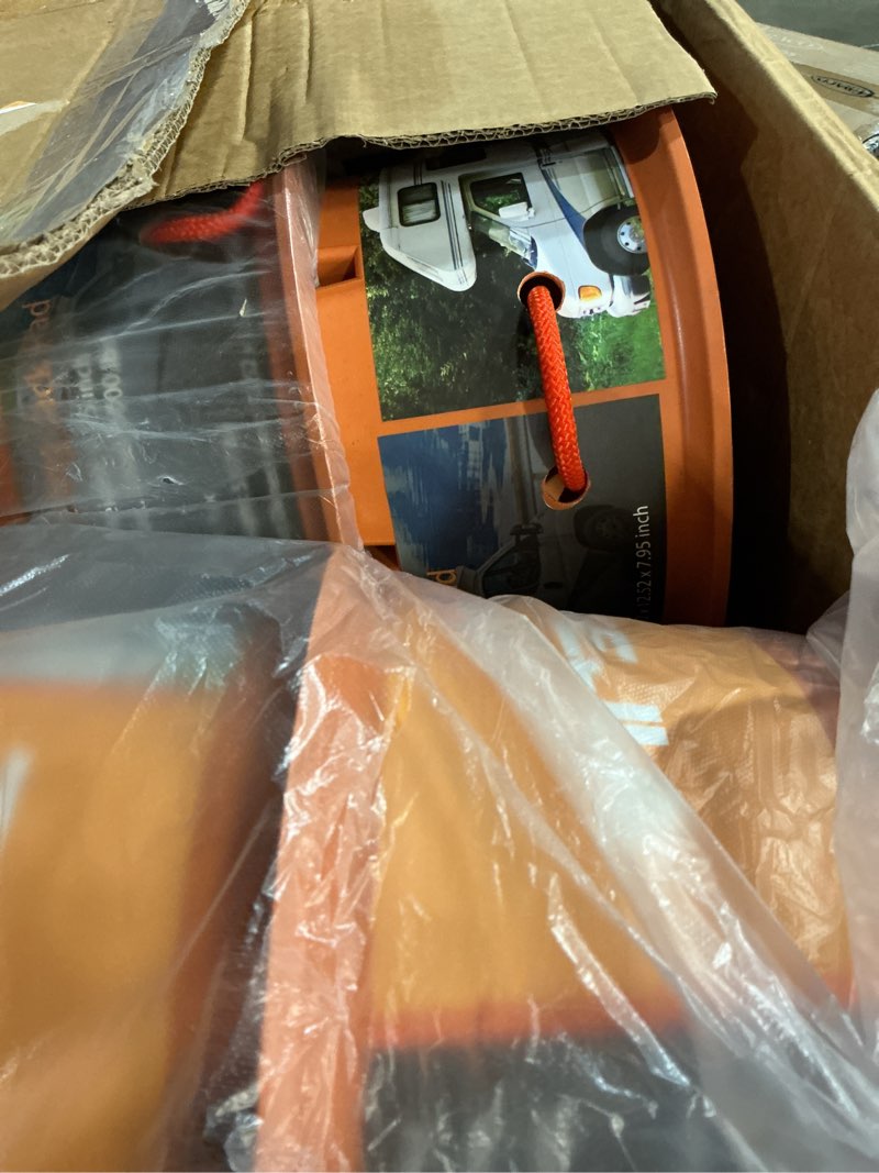 Condition photo showing Good Condition for trailer jack block, 6000 lbs capacity per rv leveling block, polypropylene rv camper stabilizer blocks, rv travel accessories use for any tongue jack, post, foot, 5th wheels, 4 packs