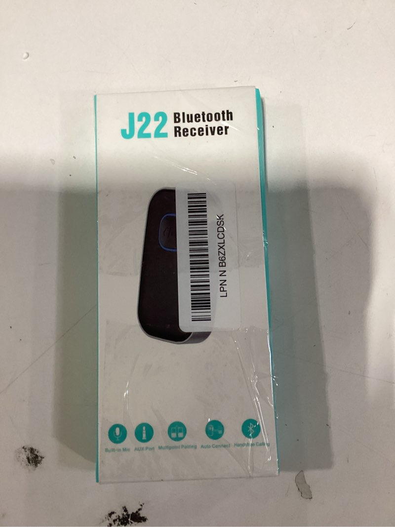 Condition photo showing New/Like New for COMSOON Bluetooth Receiver for Car, Noise Cancelling 3.5mm AUX Bluetooth Car Adapter, Wireless Audio Receiver for Home Stereo/Wired Headphones, Hands-Free Call, 16H Battery Life - Black+Silver
