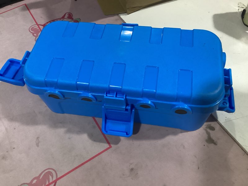 Condition photo showing Good Condition for flemoon medium outdoor electrical box (11.5x5.2x4 inch), ip54 waterproof extension cord cover w/6 cable entry ports, weatherproof connection box for power strip, timer, plug, holiday lights, blue blue 1 pack