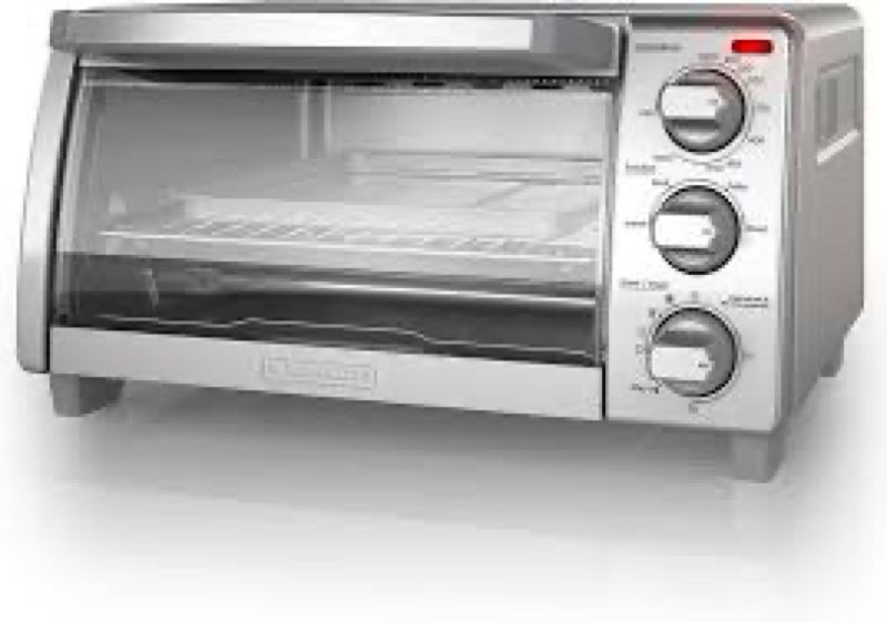 BLACK+DECKER 4-Slice Toaster Oven  Easy Controls  Stainless Steel  TO1760SS