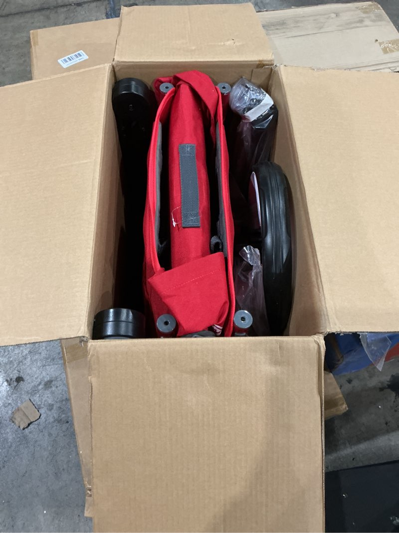 Condition photo showing New/Like New for radio flyer wagon for kids, baby stroller, outside toys for toddlers 1-3, rolling cart, beach cart with wheels, convertible stroller wagon for kids ages 1+ years, red