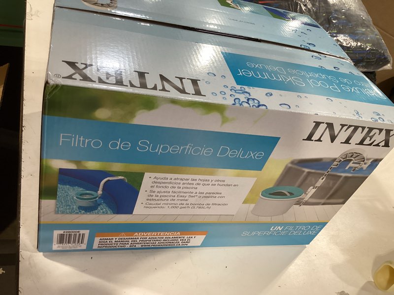 Condition photo showing As Is for intex deluxe wall mount surface skimmer