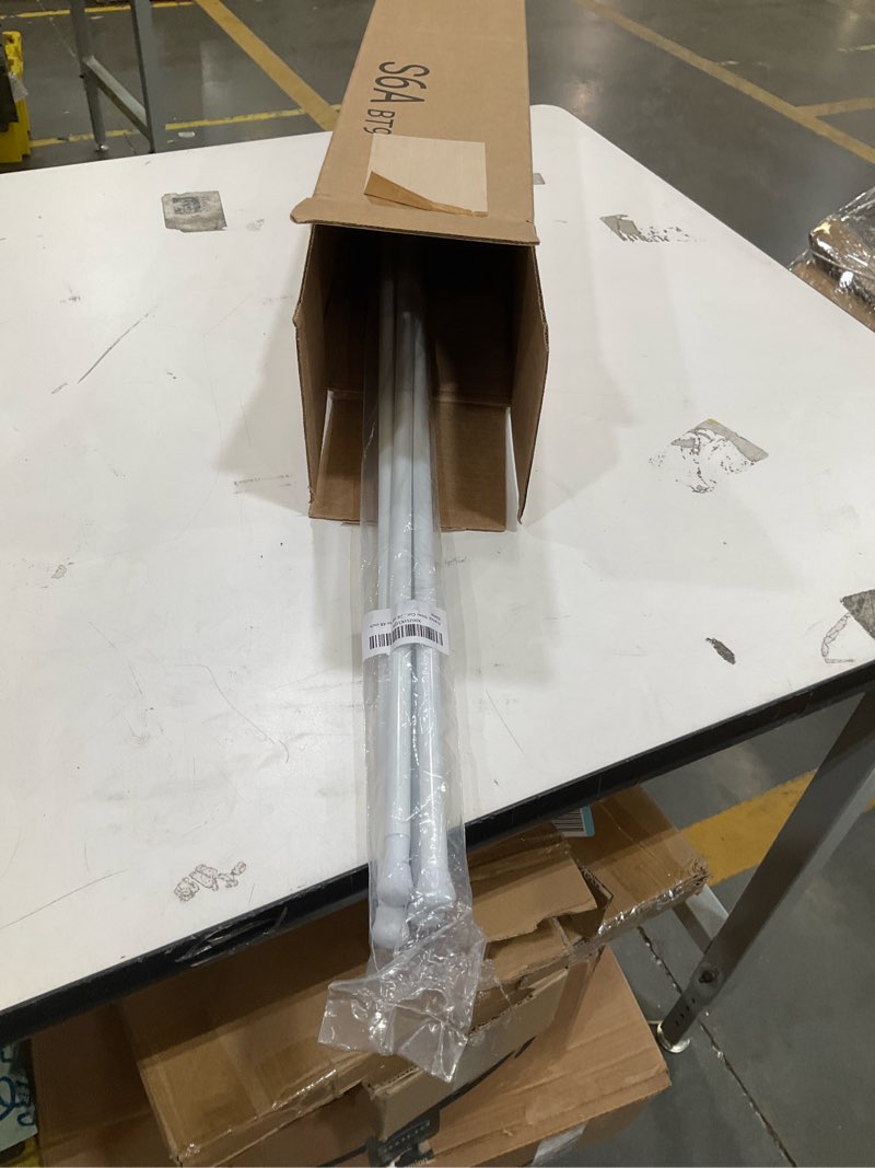 Condition photo showing Good Condition for jinchan french door curtain rods, no-drill adjustable white curtain rods with adhesive hooks, 26–50 inch aluminum sheer & tier curtains #white