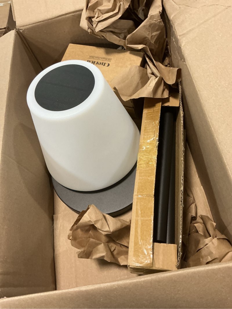 Condition photo showing As Is for wireless rechargeable table lamp, , wireless touch light, battery operated, 3 colors and seamless rgb, dimmable, portable, led, waterproof, small lamps for kitchen/dining room/outdoor/patio/restaurant
