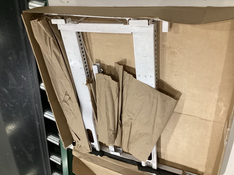 Condition photo showing As Is for air conditioner bracket,air conditioner support bracket,no drilling and no tools required, heavy duty steel construction holds up to 200 lbs, with installation instruction manual