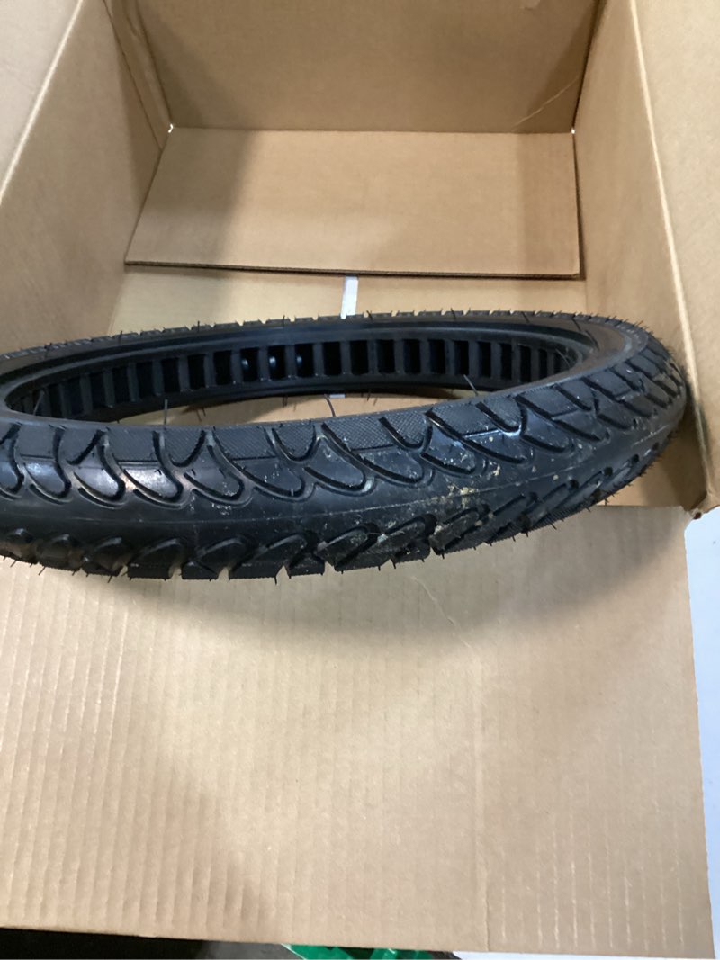 Condition photo showing As Is for 16X2.125 Bicycle Solid Tire, 16 inch Bicycle Tubeless Solid Tire, for 16 inch Electric Bicycle, E-Bike Electric Tires [Puncture-Proof] [Anti-Skid] [Wear-Resistant]