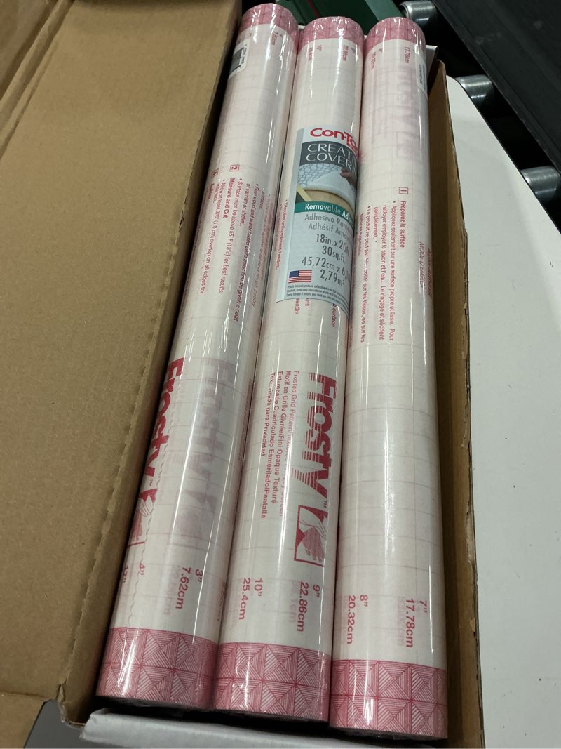 Condition photo showing New/Like New for creative covering frosty clear adhesive shelf liner(6 rolls)