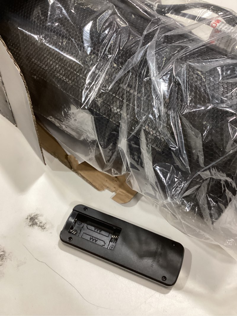 Condition photo showing As Is for Space Heater for Indoor Use with Remote - 70° Oscillating Tower Electric Heater, 24 Inchs, 12H Timer, 1500W Quiet PTC Ceramic Heating with Thermostat, Fast Safety Heat for Office, Home, Bedroom