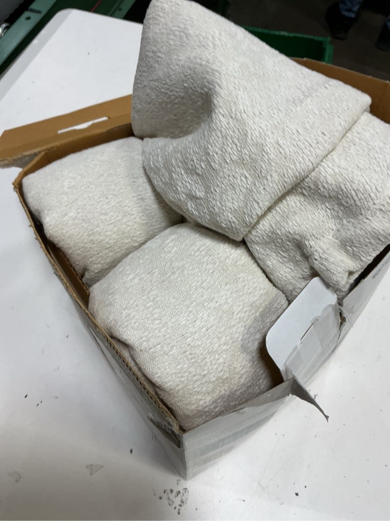 Condition photo showing Good Condition for origin 21 84-in bone room darkening interlined back tab curtain panel pair